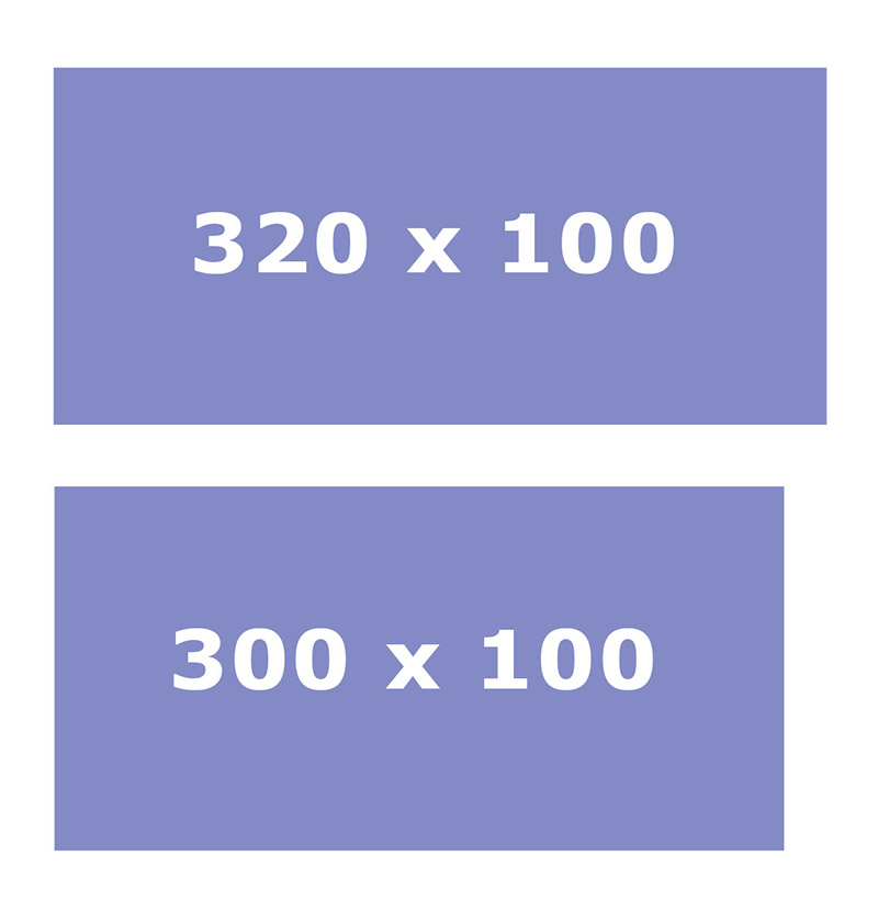 100px banner size